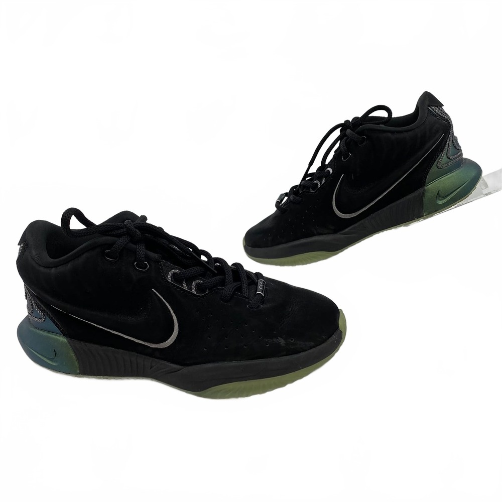 Nike Lebron XXI Black-Green Sneakers | Boys 5.5 Regular